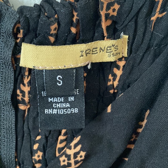 Irene’s Sky Viscose Maxi Dress Black Red adjustable Strap Small - Picture 11 of 11